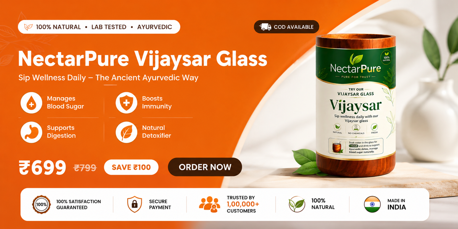 NectarPure Vijaysar Glass Offer